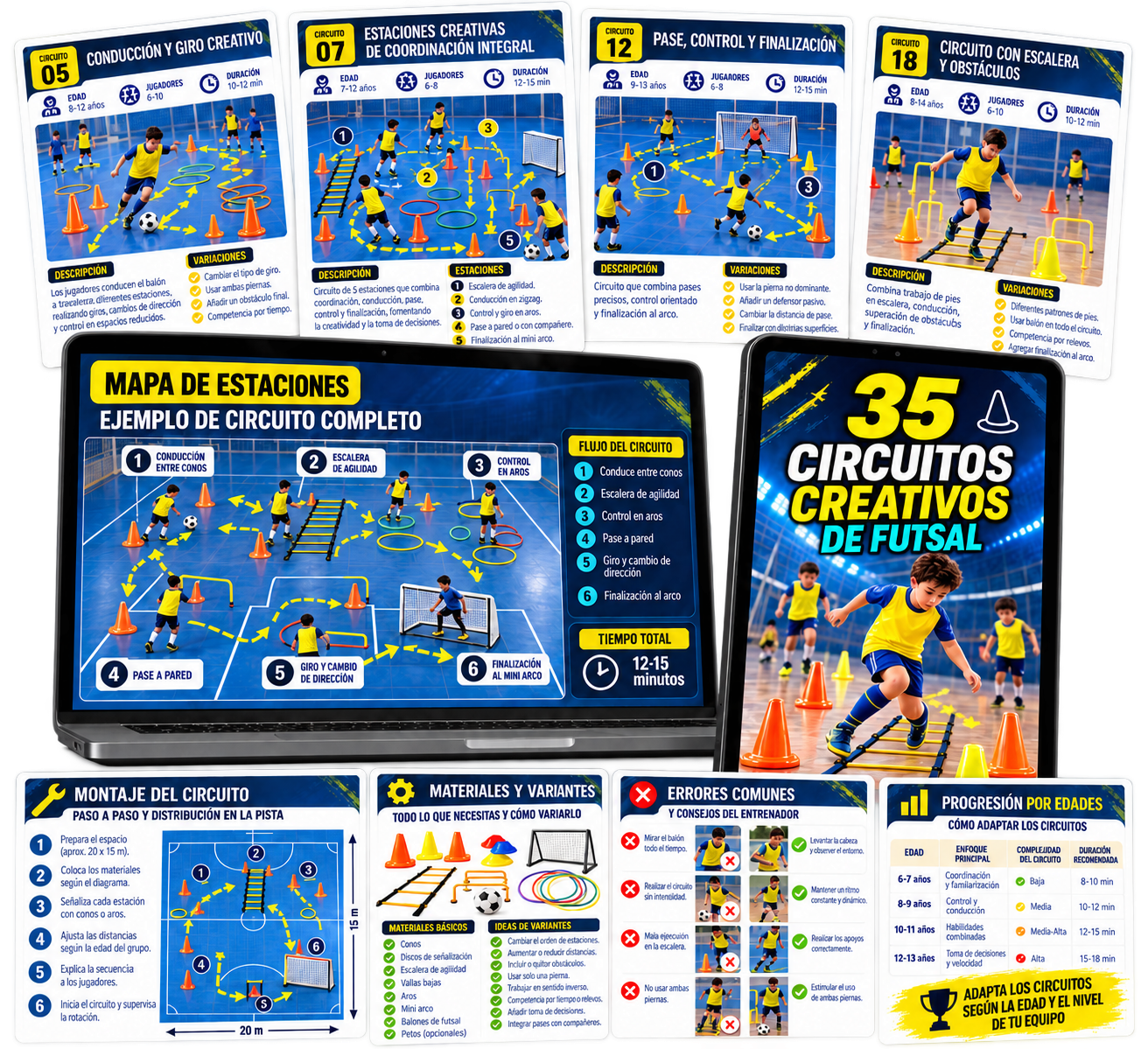 35 Circuitos Creativos de Futsal