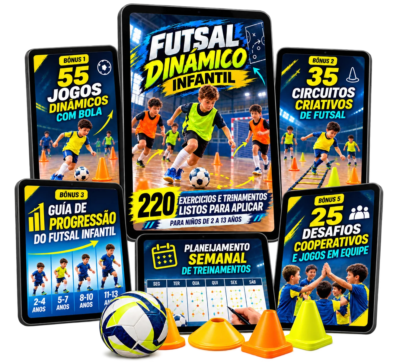 Producto principal y cinco bonos de Futsal Dinámico Infantil
